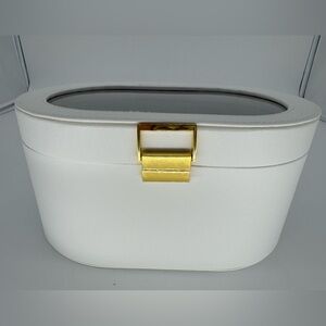 Brand New Jewelry Box with Gold Hardware | Oval | Minimalist Storage